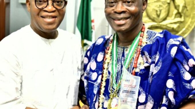 Ex-Osun Governor, Gboyega Oyetola and Prince (Dr.) Adesoji Masilo Adeleke